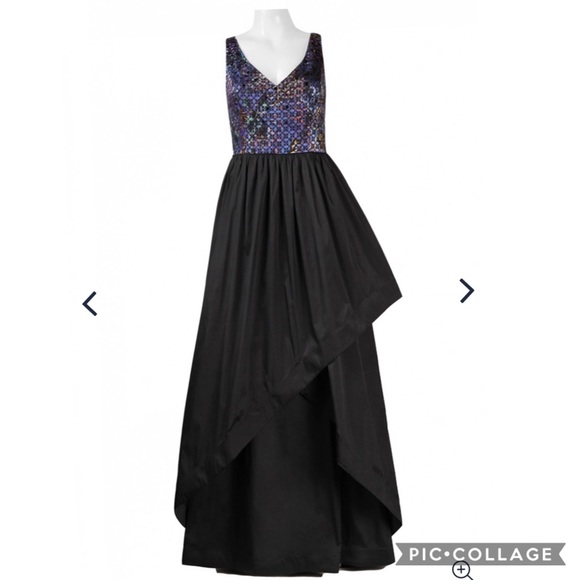 Adrianna Papell sleeveless printed gown - Picture 3 of 8